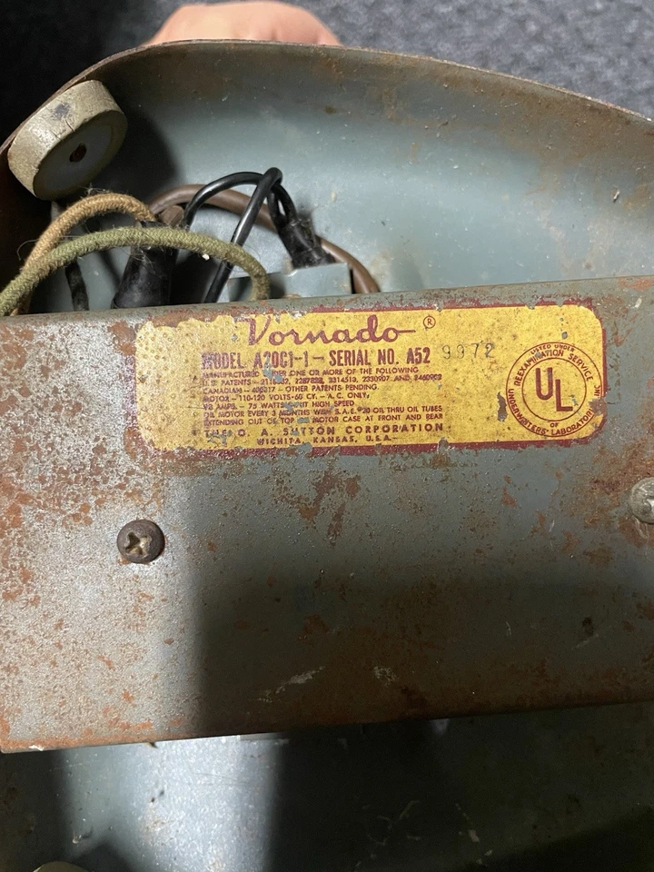 Ventilador Eléctrico Inclinable Ajustable Vornad De Colección Raro Foto 4 de 4