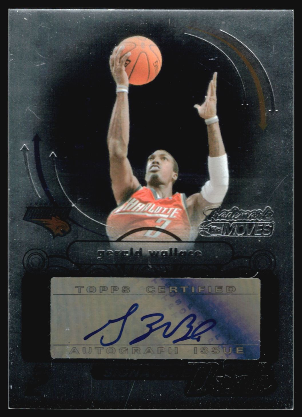 2007-08 Topps Trademark Moves GERALD WALLACE Silver Foil Auto /75 #SDU-13