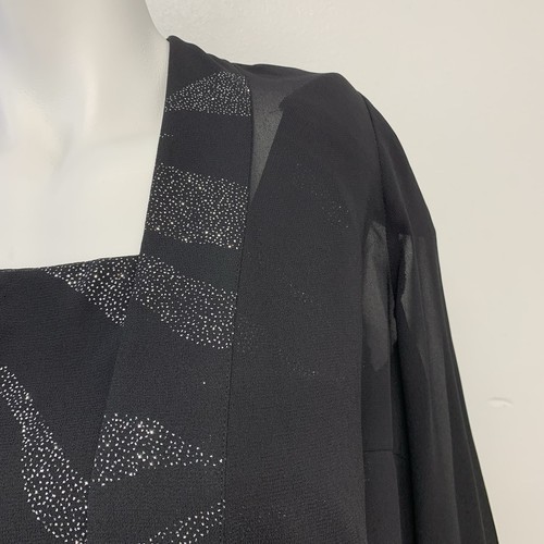 Dress Barn Collection Formal Dress 22W Black Silver Sparkle Jacket Event Cruise - Picture 2 of 16