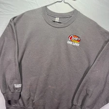 Raising Canes Sweatshirt Mens XL Gray One Love Fry Cook Cashier Employee Fleece