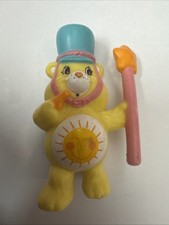 Vintage 1983 THE CARE BEARS FUNSHINE BEAR PVC Toy Figure AGC Teddy Cake Topper