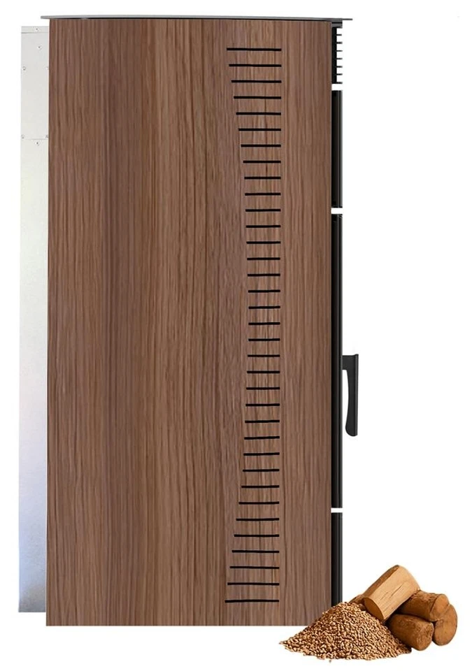 FUEGO Kombi Kaminofen Country Hybrid Holz Pellet wasserführend Nussbaum 20-34 kW - Bild 4 von 4