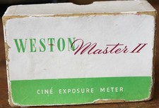 Master II Weston clean hand held light exposure f/stop meter antique with box