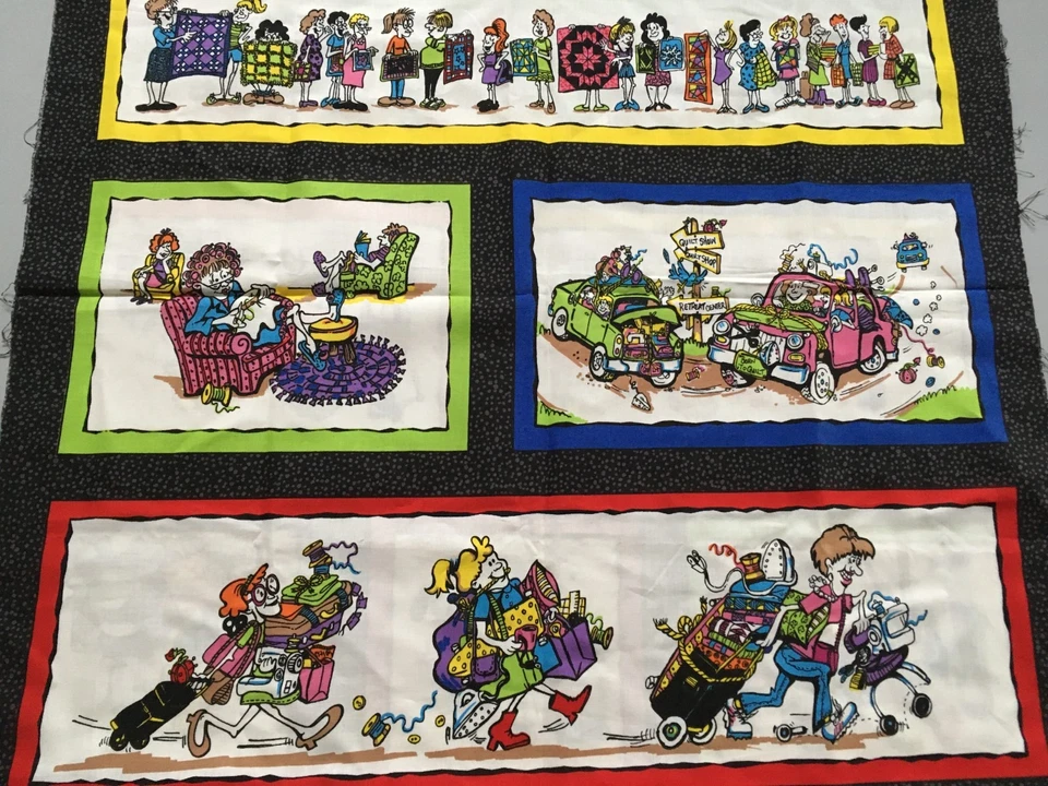 VTG Under the Influence Fabric Panel Sara Tuttle Sandy Brawner Moda Quilter Sew - Image 2 of 4