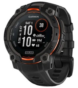 Garmin Instinct 3 45mm Solaire GPS Smartwatch Black Silicone Bande écran tactile