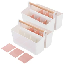 2 Pack Art Caddy Organizer with Handle, Portable Marker Box, Art Supply Stora...