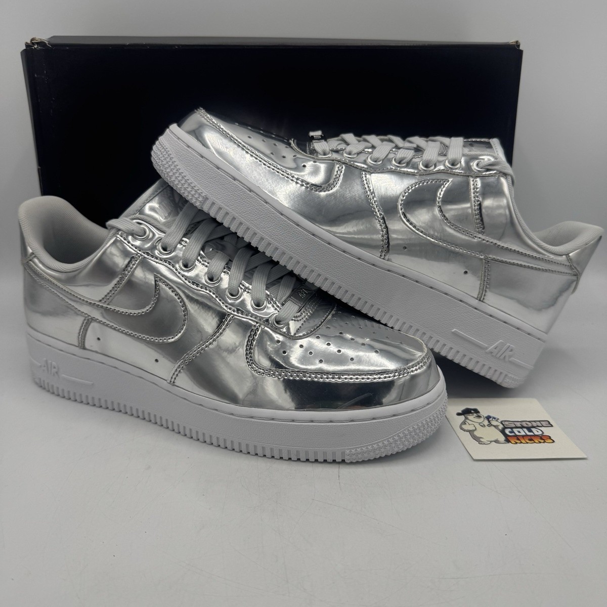 air force 1 silver check