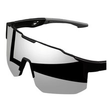 Men's women's sports sunglasses Black and Gray mirrored UV 400 light comfortable