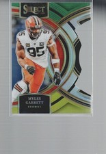 2023 Select Premier Level Myles Garrett #152 Green & Yellow Prizm Die-Cut