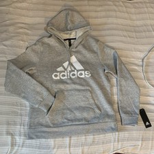 NWT New ADIDAS Golf MEDIUM gray Hoodie Sweatshirt Fleece Inside