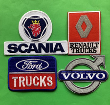 SCANIA VOLVO FORD RENAULTS TRUCKS COACHES BUSES EMBROIDERED PATCHES x 4