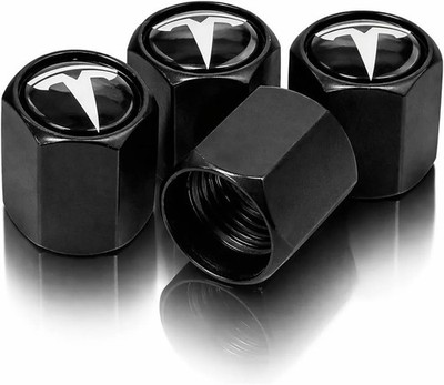 Car Tire Valve Stem Caps for Tesla Model 3, S, Y, X Accessories | Leakproof Alum