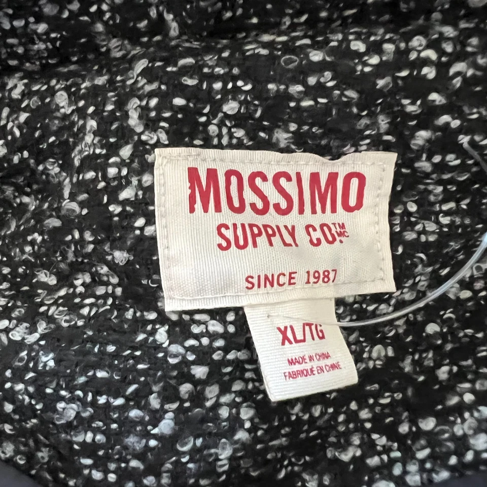 Mossimo Supply winter vest womens XL hooded sherpa black white toggle zip up - Image 4 of 4