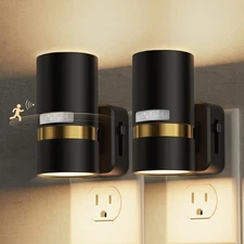 Motion Sensor Night Light Plug in, Night Lights Plug into Wall with Adjustabl...