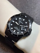 Reloj Fossil Hombre FB-01 Blackout Acero Inoxidable WR100M,Fecha,FS5659,42mm, Nuevo Bate