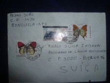 1 Air Mail Letter from Angola to Switzerland