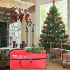 Small Christmas Tree Storage Bag Fits 4ft 5ft Trees Holiday Organizer Red