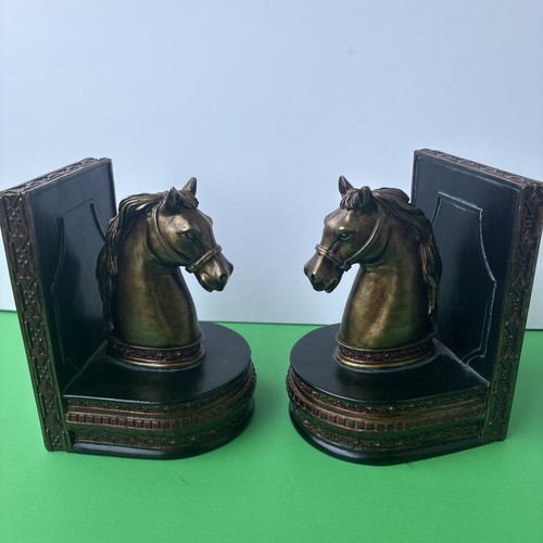 Sujetalibros de escultura de caballo de bronce artículo de colección raro - Imagen 2 de 8
