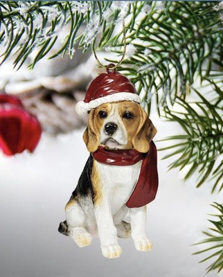 Design Toscano Beagle Holiday Dog Ornament Sculpture