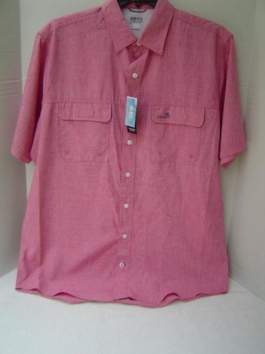NEW MENS IZOD BIG&TALL RAPTURE ROSE UPF-35 QUICK DRY SHORT SLEEVE SHIRT ...