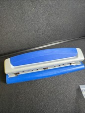 Swingline Desktop 3 Hole Punch Precision 10 Sheet Capacity Good Used Blue Grey