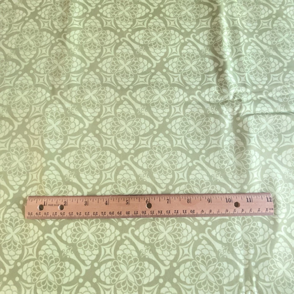 1 YD Verno Geometric Print Fabric Soft Green Moda Quilting Cotton - Image 2 of 4