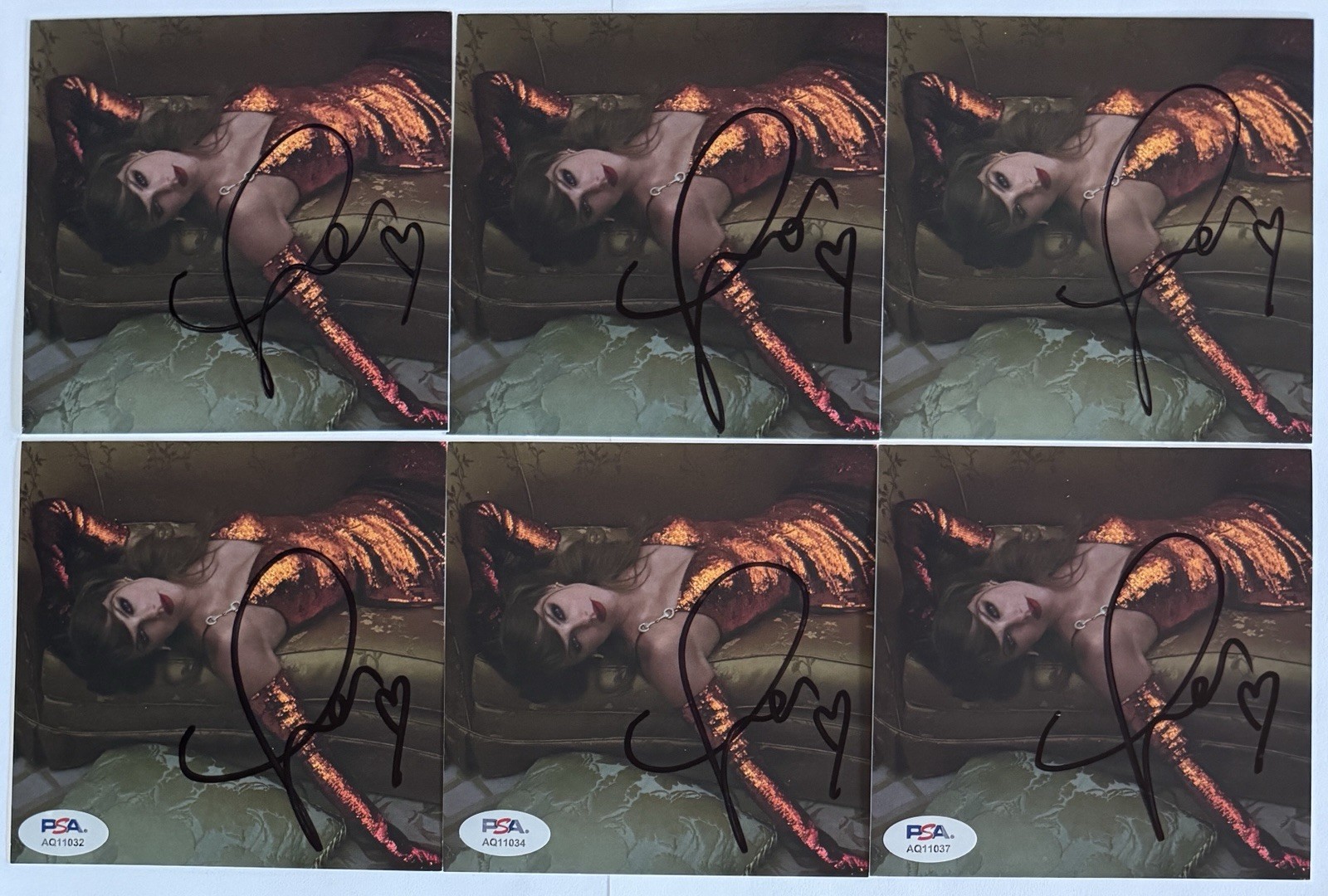 SIGNED TAYLOR SWIFT LIFE OF A SHOWGIRL PHOTOGRAPH #2 & CD PSA DNA COA AUTOGRAPH