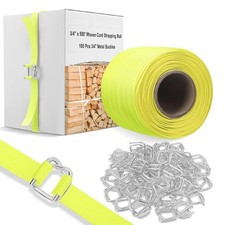 3/4" X 500' Woven Cord Strapping Kit, Woven Cord Banding Packaging Strapping Rol