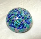 vintage hand blown ITALIAN Murano art studio glass millefiori paperweight  ball.