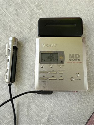 SONY MZ-R55 MD Walkman Portable MiniDisc Recorder Player Silver (Works)