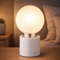 Tischlampe Tischleuchte Wohnzimmerleuchte Leselampe Glas 1 Flammig H 24,5 Cm