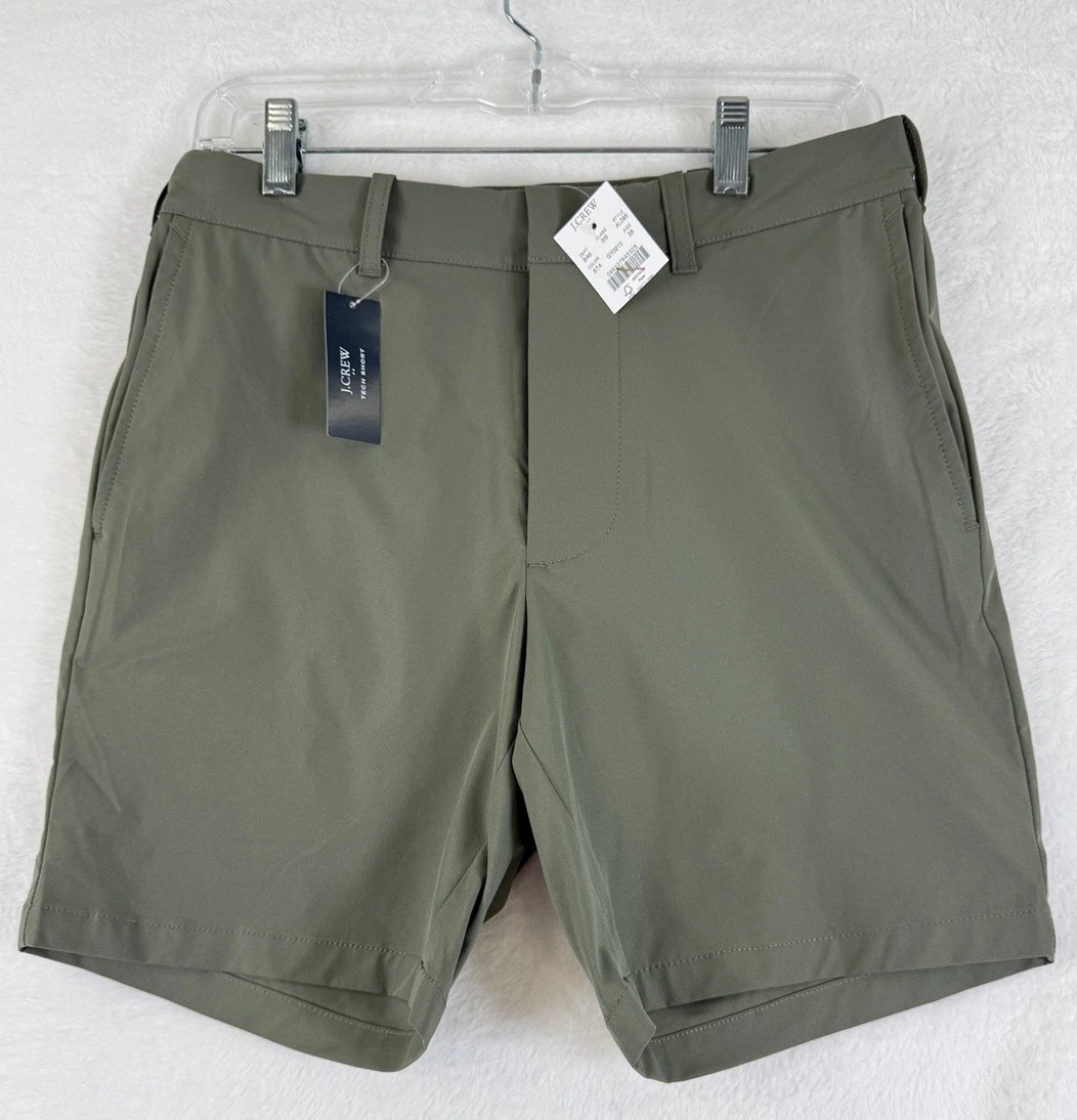 J Crew Tech Shorts Mens 28 Green 7” Inseam New NWT