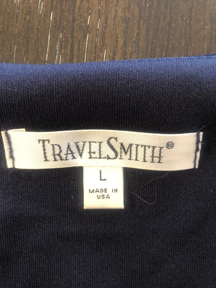 Travel Smith Talla L Azul Marino Camiseta Sin Mangas Clásica Cápsula Armario Foto 2 de 4