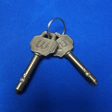 (2) Brass Winner International The Club Anti-Theft Steering Wheel Lock Keys