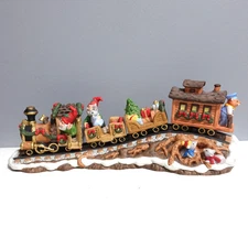 Fitz And Floyd Christmas Figurine "The Blizzard Express" Enchanted Forest