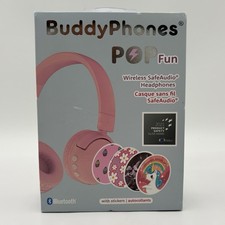 BuddyPhones POP Fun Foldable Bluetooth Wireless Kids Headphones with Microphone