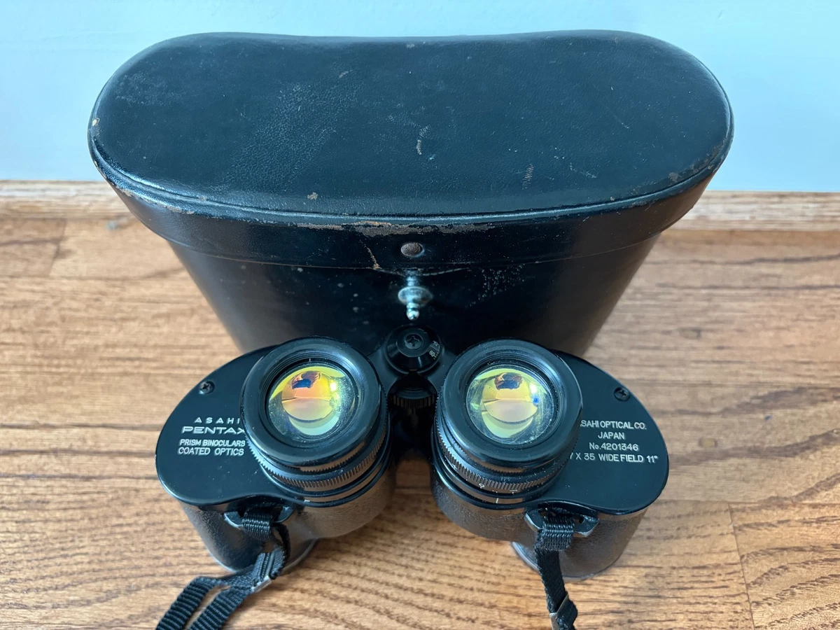 Vintage Asahi Pentax Binoculars-Coated Optics 7x35 Wide Field 11