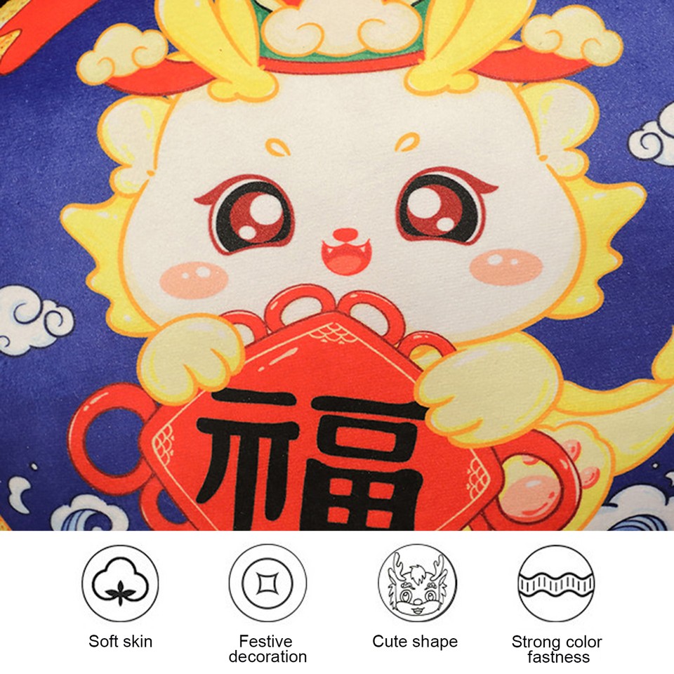 Decorative Dragon Pillow Home Decor Chinese Zodiac Plush Toy Year of