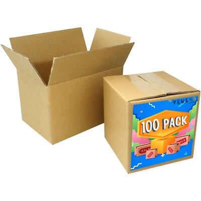 100pcs-6x4x4 Cardboard Paper Boxes Mailing Packing Shipping Box-Economic Grade