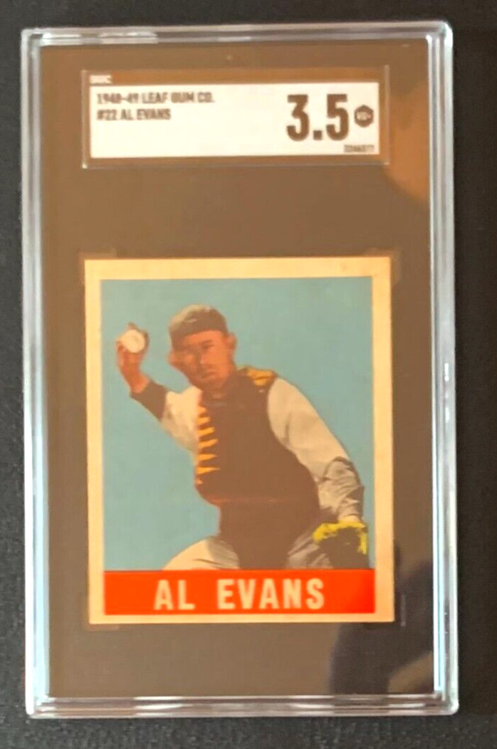 1948 Leaf Al Evans #22 SGC 3.5  Nice Card See Photos