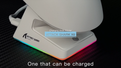 ATTACK SHARK X6 Wireless Gaming Mouse with RGB Charging Base Tri