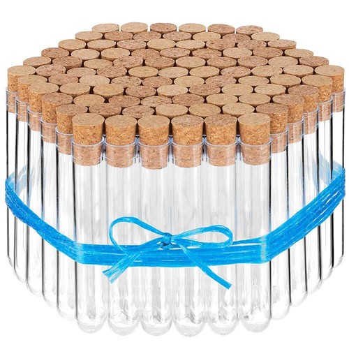 100x Kunststoff Reagenzgläser für ☆ Gastgeschenke ☆ Ideal für M&Ms ☆ MIT KORKEN - Bild 11 von 13