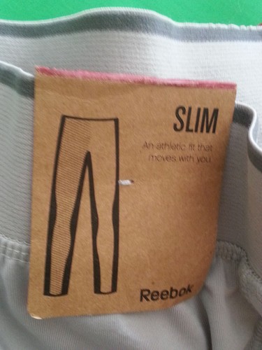 Reebok Men Slim Athletic Pants Size S Inseam 31" 12% Spandex Silver Color - Picture 11 of 12