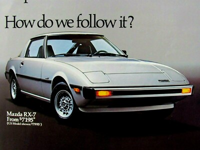 1979 Mazda RX 7 GT Vintage Silver Original Print Ad 8.5 x 11