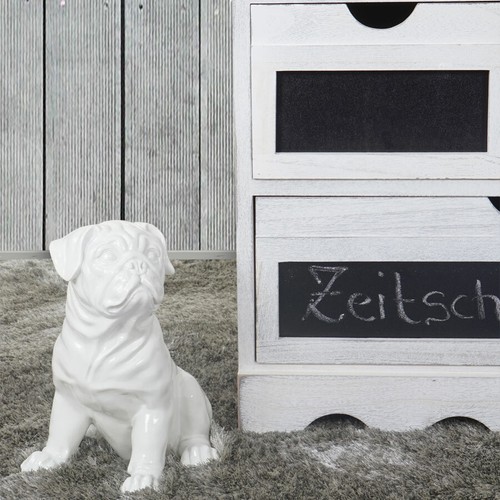 Deko Figur Bulldogge, Polyresin Skulptur Hund, In-/Outdoor - Bild 8 von 13