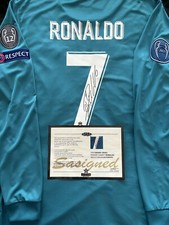 Cristiano Ronaldo UCL SIGNED Real Madrid Third Shirt/Jersey  COA  READ INFO 