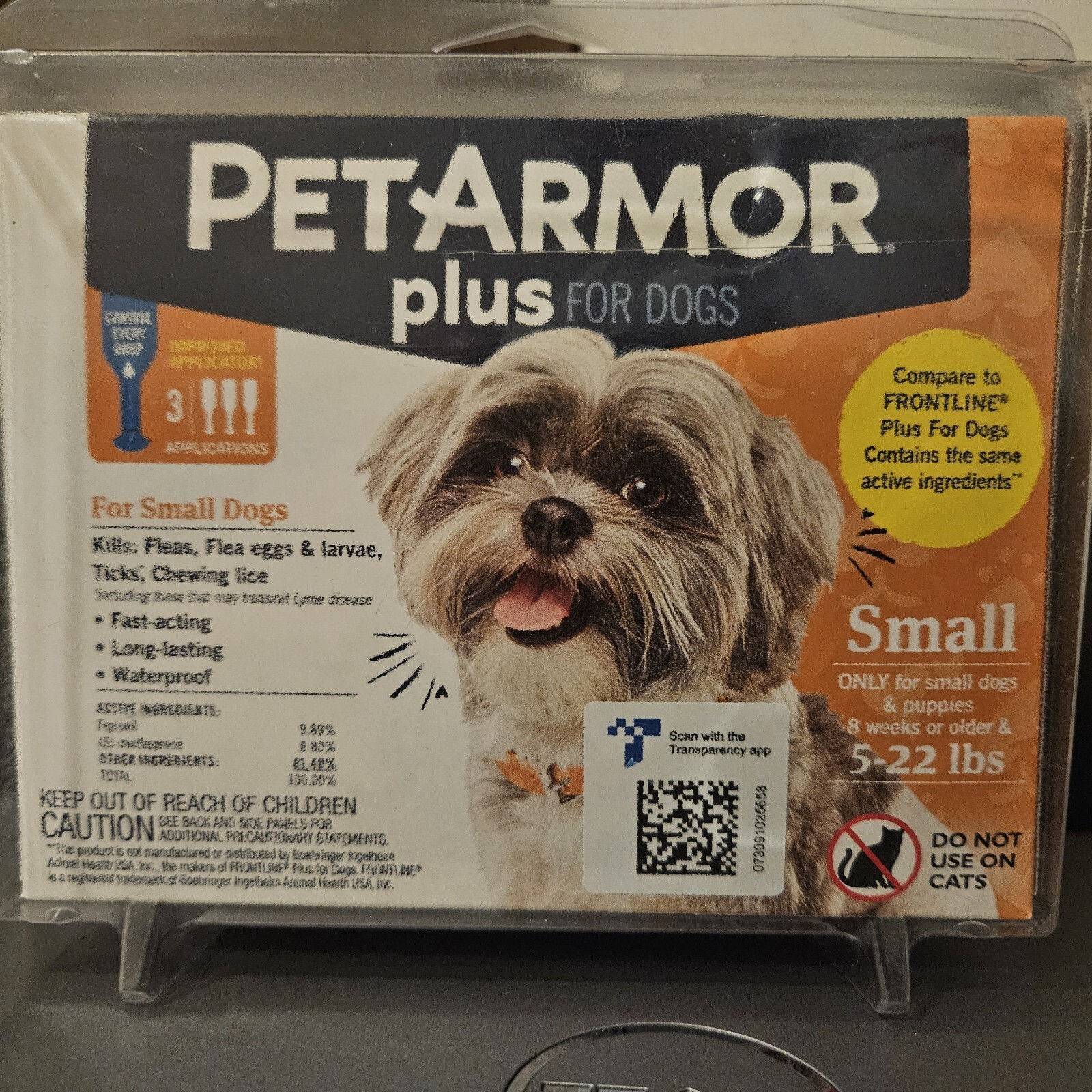 PetArmor Plus Flea & Tick Prevention Treatment for Small Dog 522 lbs