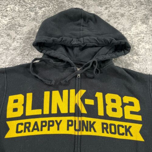 Blink 182 Hoodie Sweatshirt Adult Small S Black Full Zip Crappy Punk Rock Y2K - Picture 3 of 13