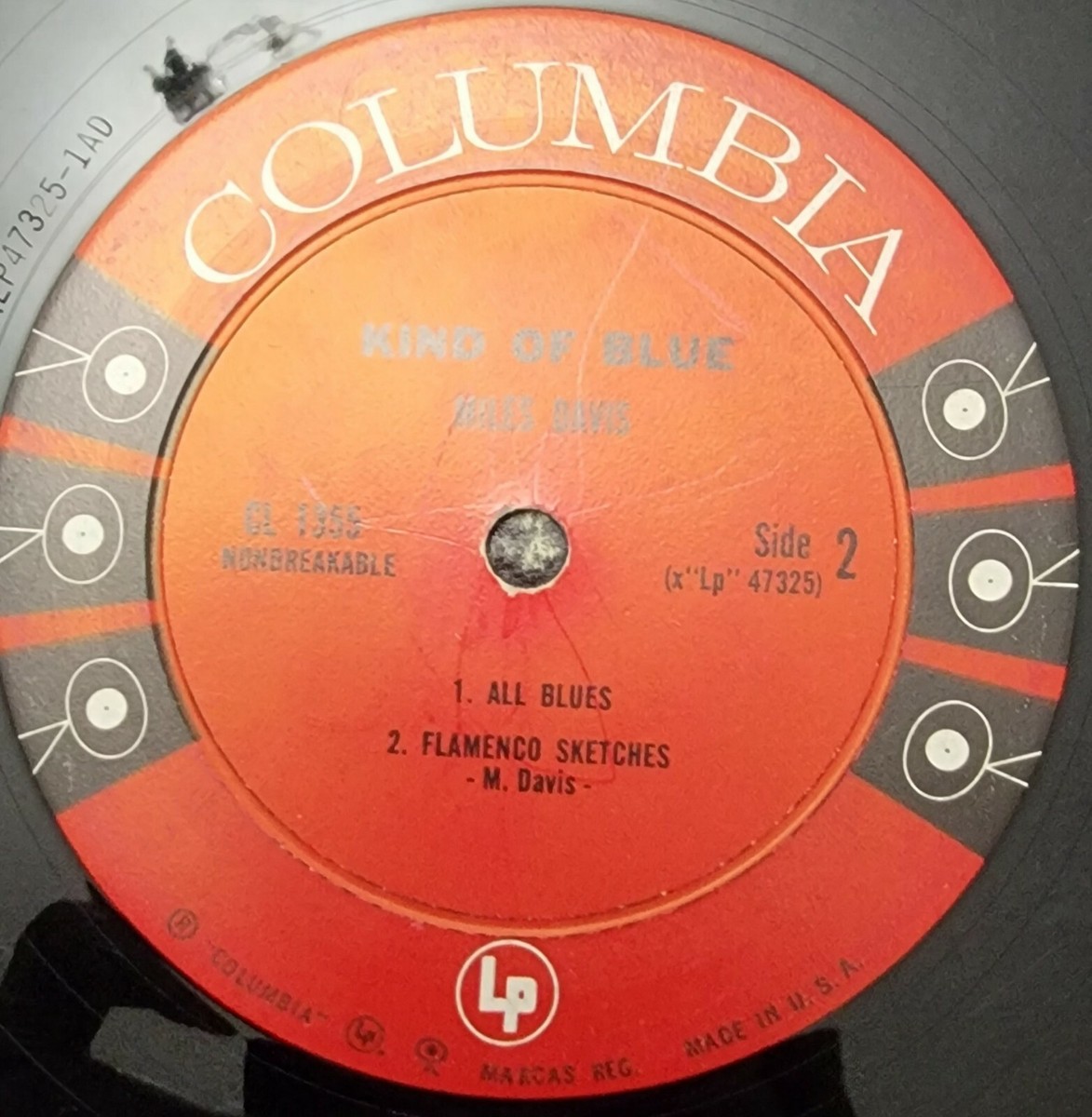 1959 MILES DAVIS KIND OF BLUE EARLY MISPRINT VERSION LP