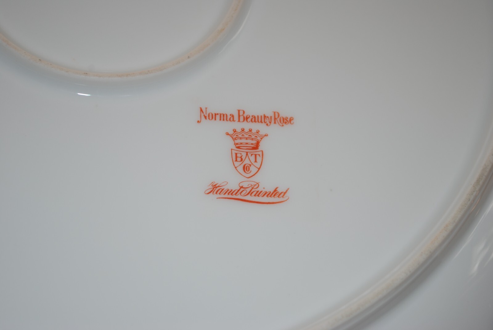 Impressive Antique Charger Norma Beauty Rose HR/  BT Co. Germany/ Signed